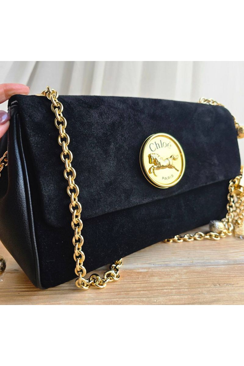 Chloe Замшевая сумка Small Heritage 28x17 см