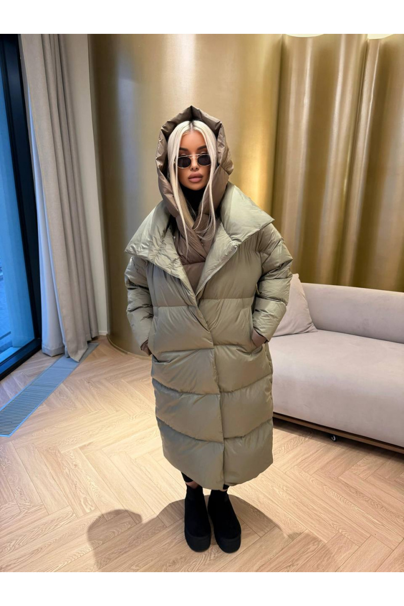 Max Mara Женский пуховик с капюшоном premium - Green
