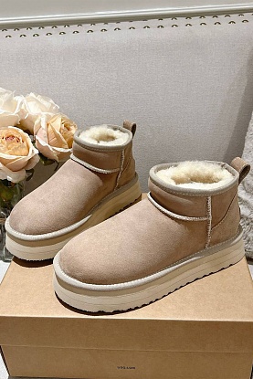 Женские ботинки Classic Ultra Mini Platform - Brown