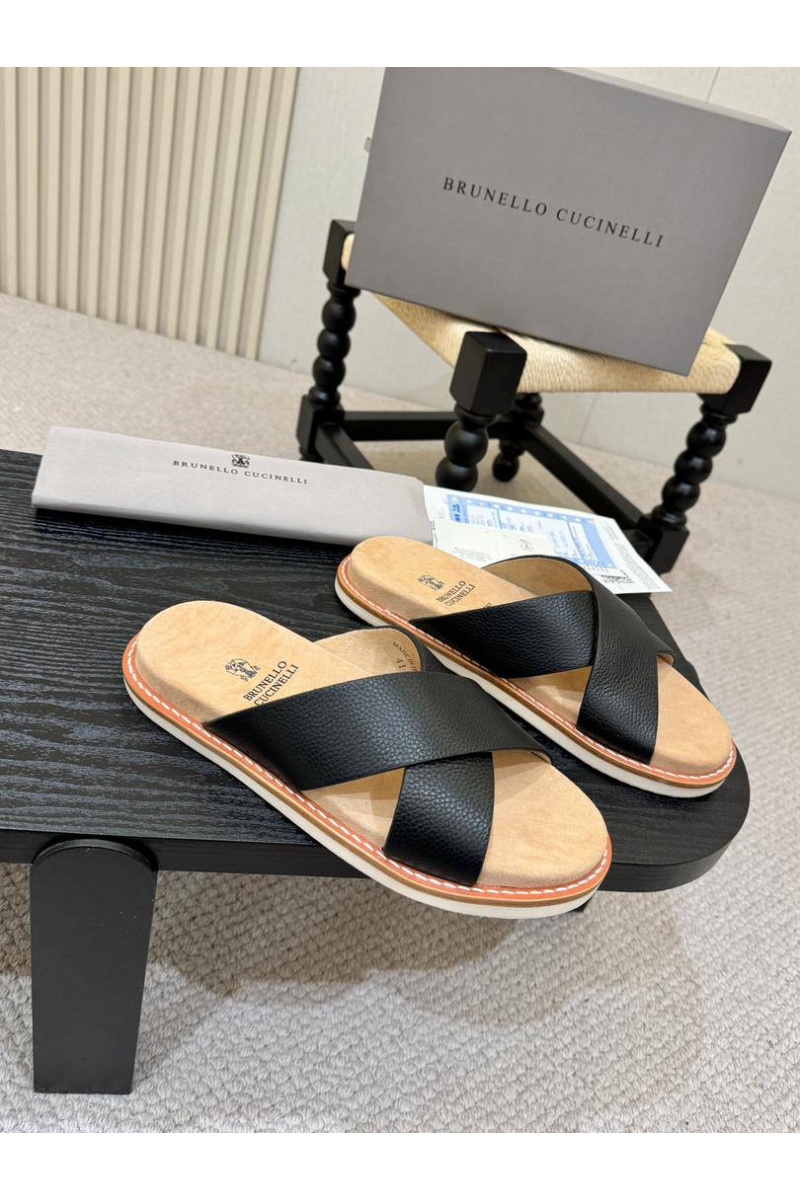 Brunеllо Сuсinеlli Кожаные шлёпанцы Crossover