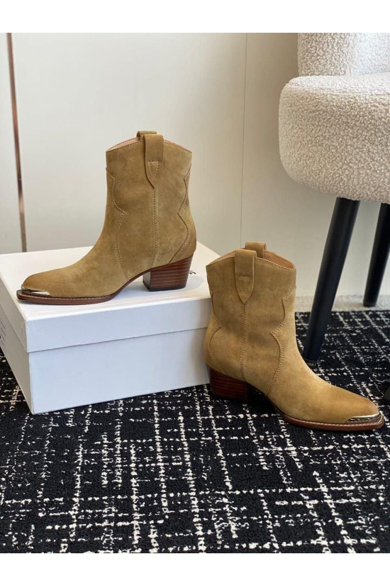 Celine Женские замшевые сапоги premium - Beige