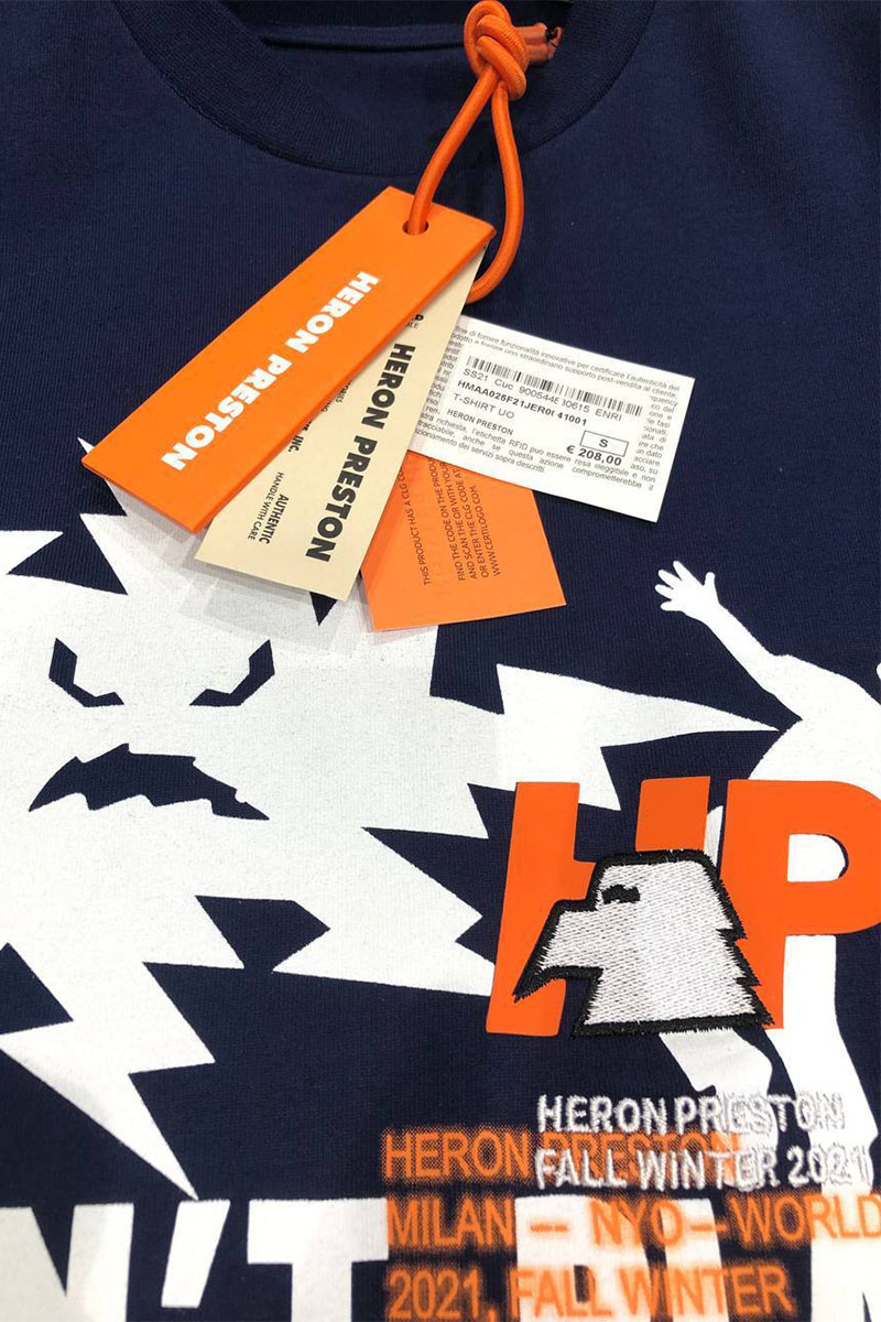 Heron Preston Оверсайз футболка "Don't Play With Me" Navy