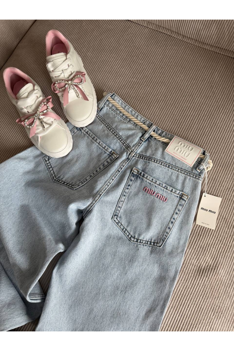 MIU MIU Женские синие джинсы premium