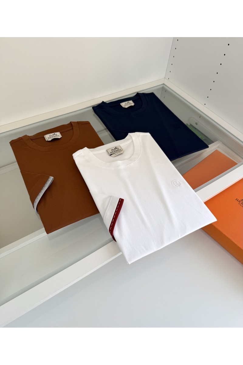 Hermes Мужская белая футболка premium