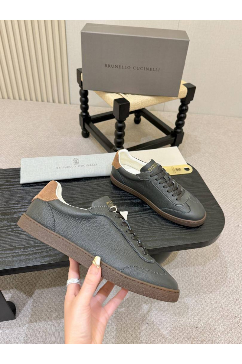 Brunеllо Сuсinеlli Кожаные кроссовки low-top - Grey