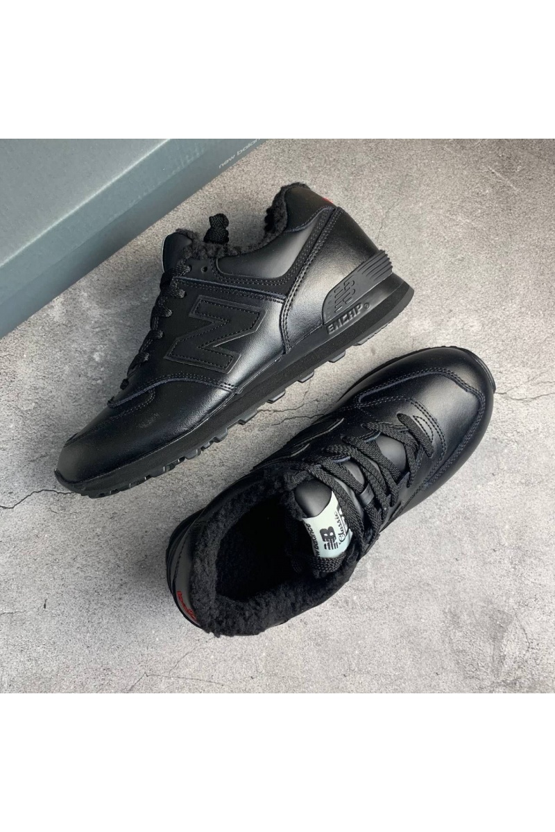 Sneakers Зимние кроссовки с мехом 574 Leather - Black 