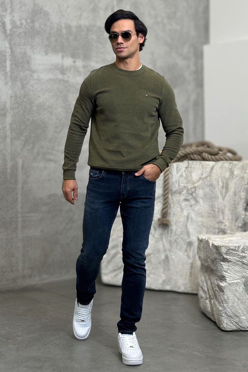 Emporio Armani EA7 Мужские тёмно-синие джинсы