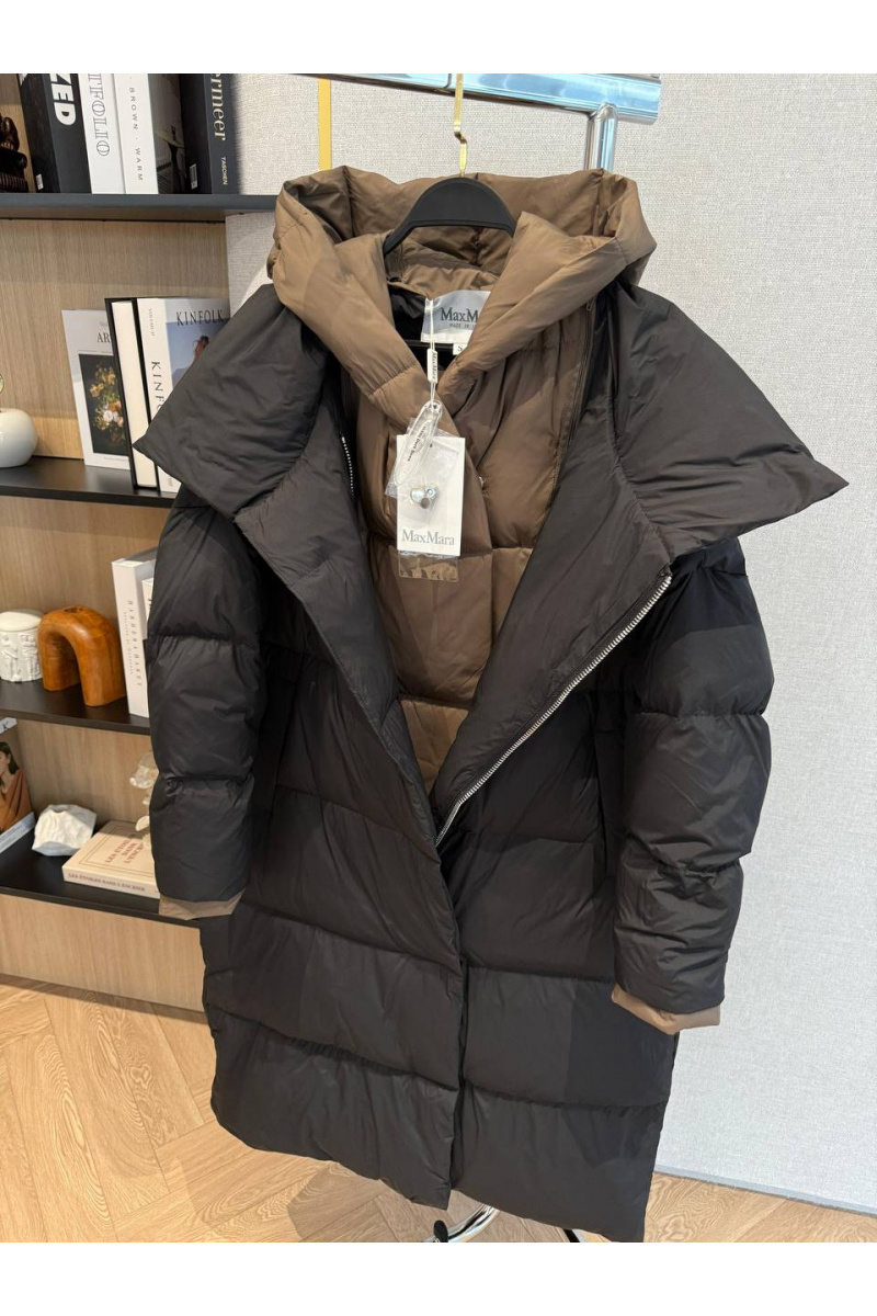 Max Mara Женский пуховик с капюшоном premium - Black