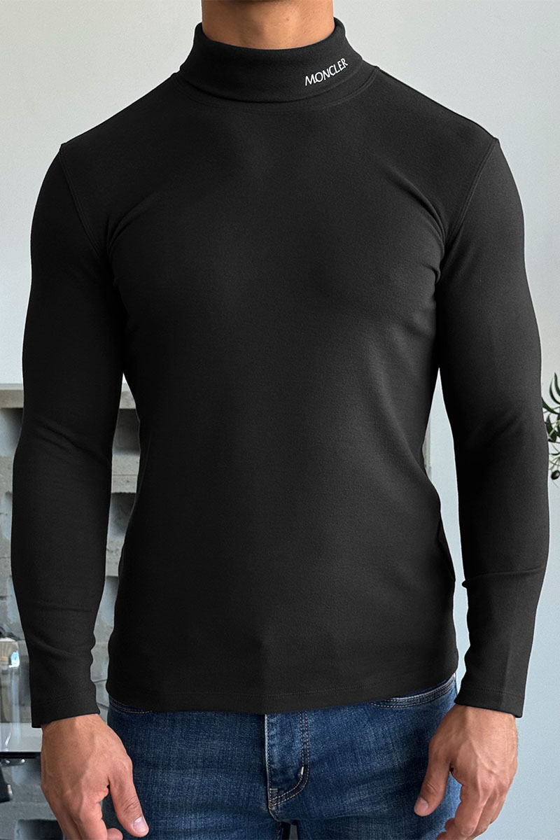 Moncler Утеплённая водолазка чёрного цвета 