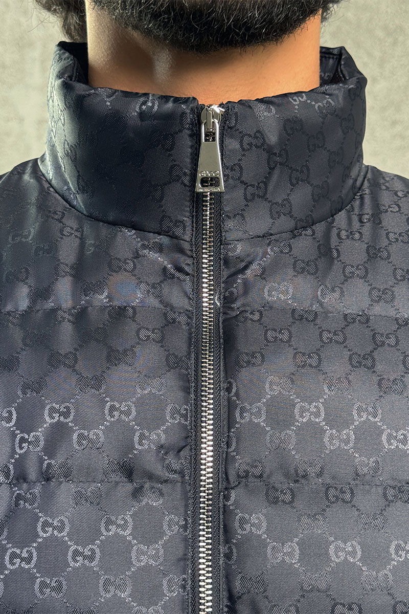 Gucci Мужской темно-синий жилет GG monogram