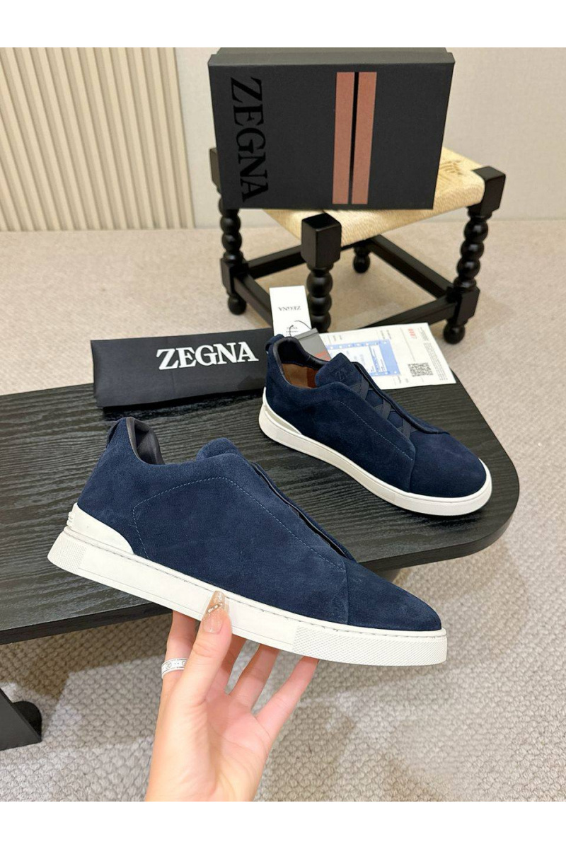 Zegna Мужские кроссовки Triple Stitch - Navy