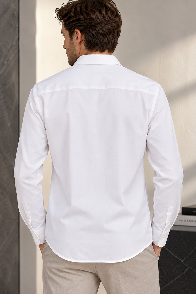 Kiton Мужская белая рубашка premium