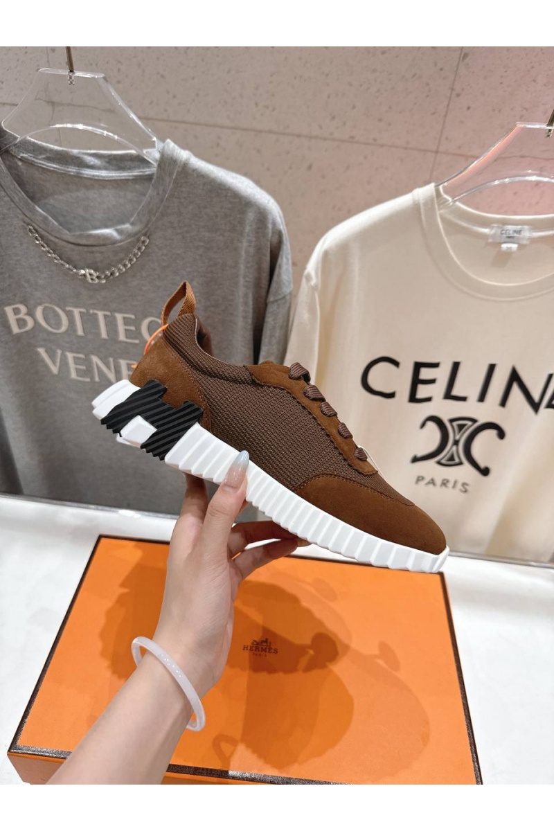 Hermes Женские кроссовки Bouncing  premium - Brown