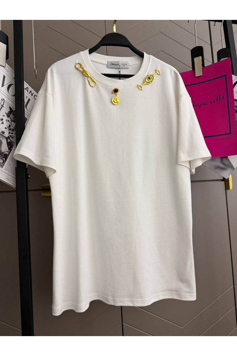 Schiaparelli Женская базовая футболка premium - White