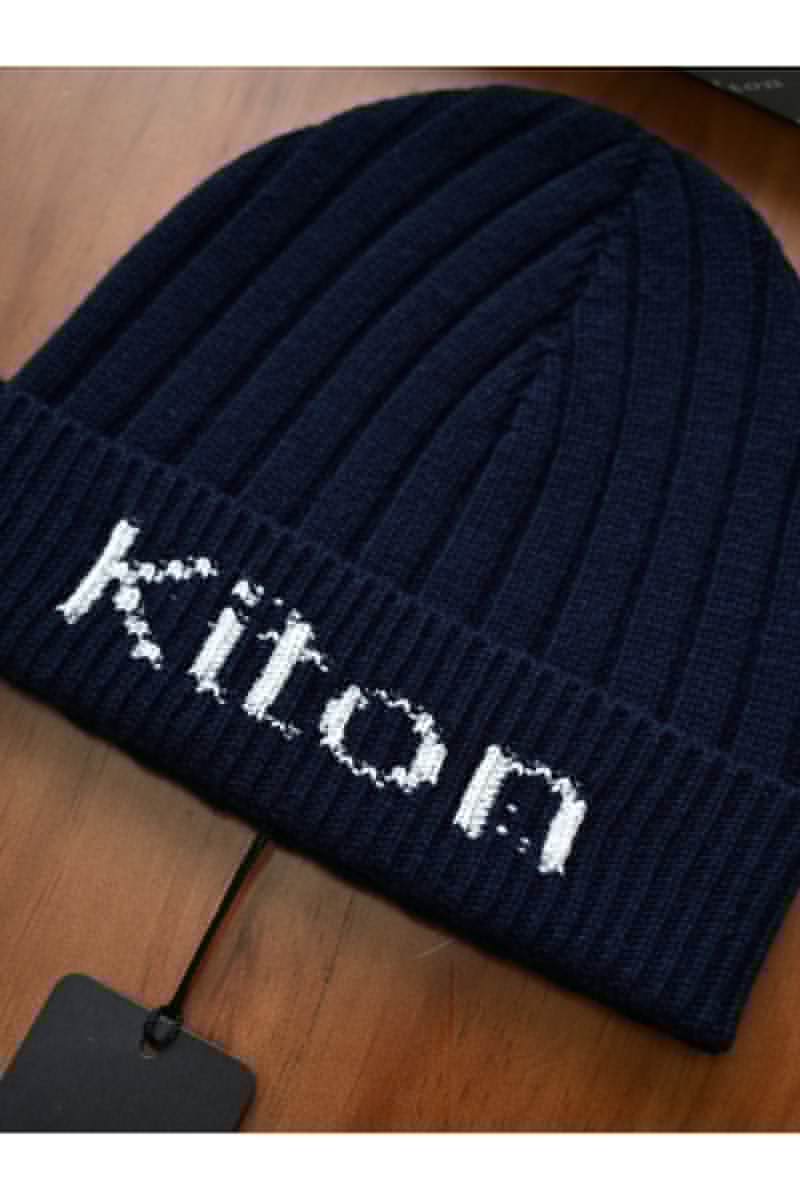 Kiton Кашемировая шапка premium - Dark Blue