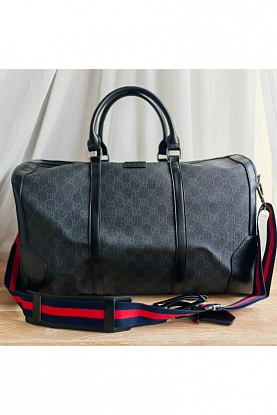Кожаная дорожная сумка GG monogram 45x28 см