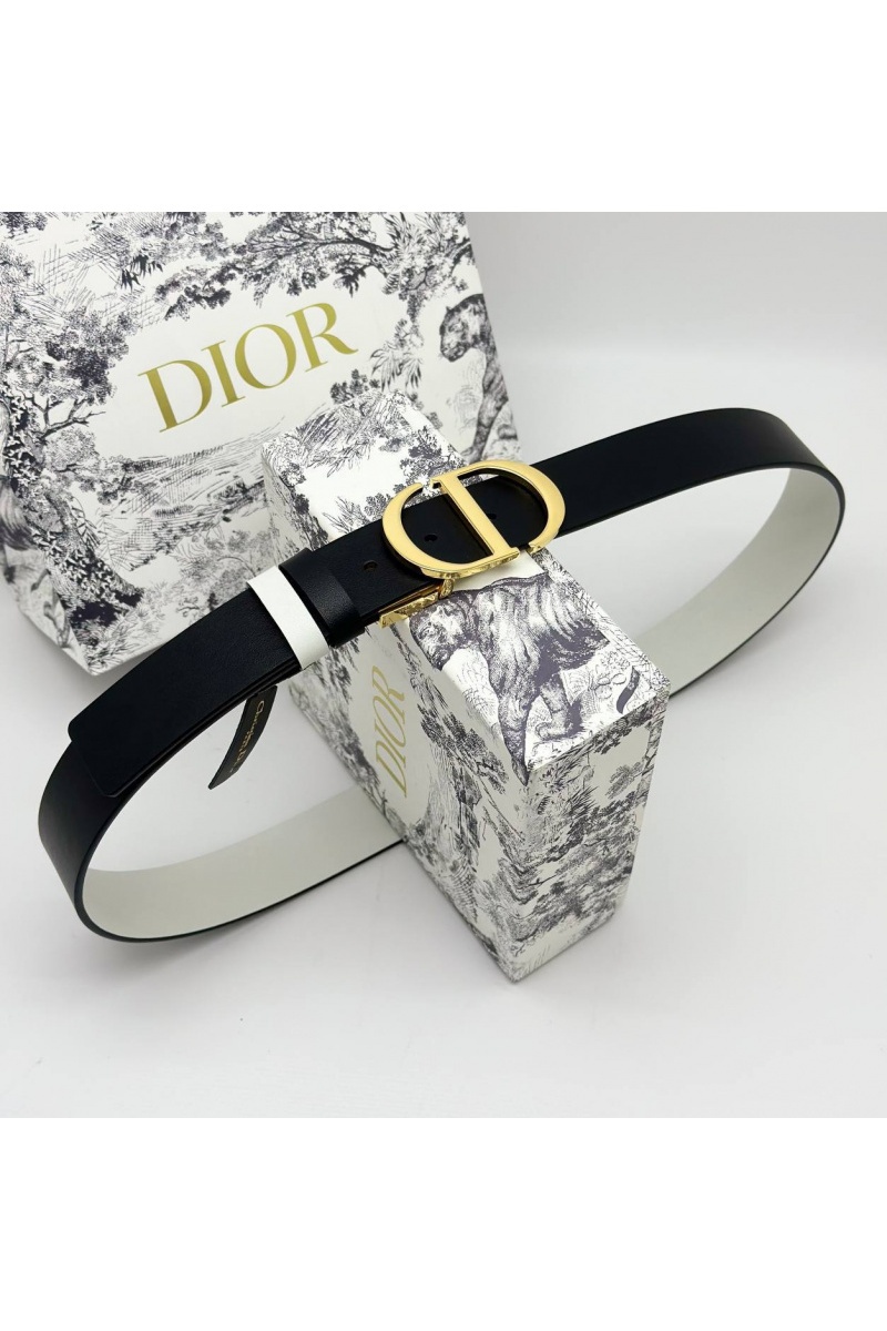 Dior Женский двусторонний ремень Montaigne (ширина 3 см, длина 80 / 85 / 90 см)