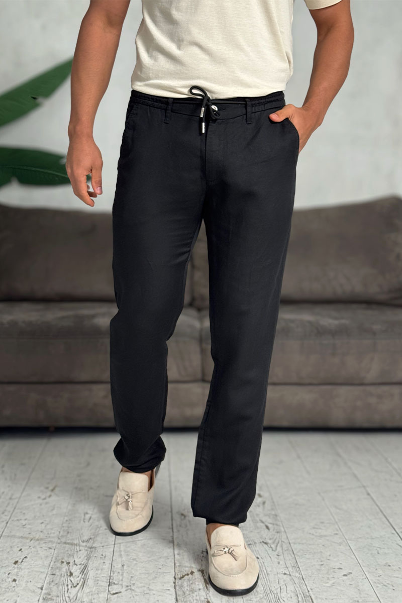 Loro Piana Мужские брюки чёрного цвета 