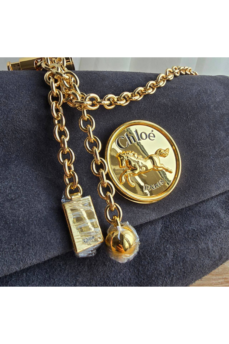 Chloe Замшевая сумка Small Heritage 28x17 см