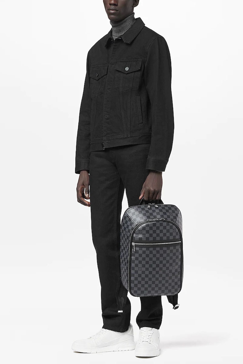 Lоuis Vuittоn Кожаный рюкзак Damier 28x45x18 см