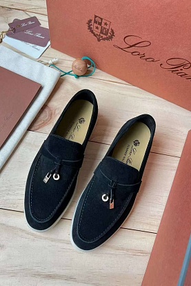 Женские замшевые лоферы Open Walk Premium - Black
