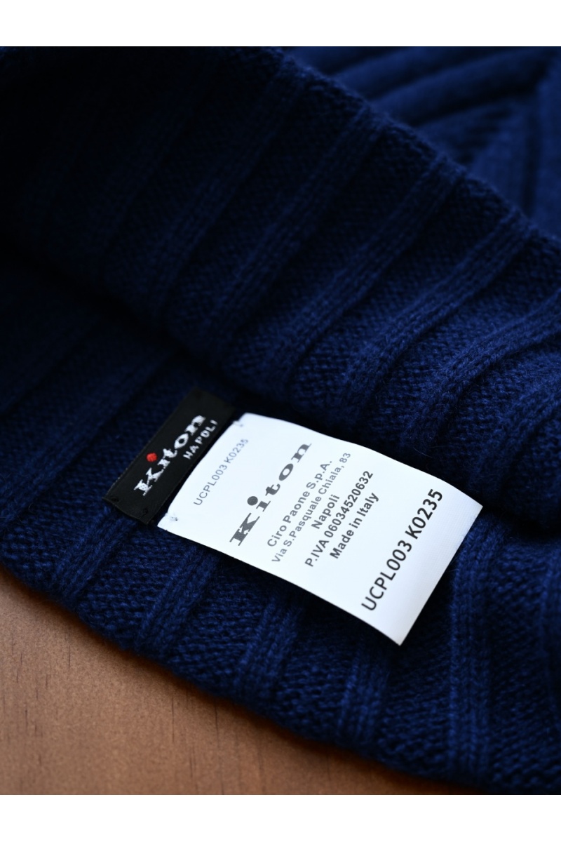 Kiton Кашемировая шапка premium - Royal Blue