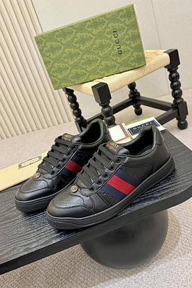 Кожаные кроссовки GG Screener - Black