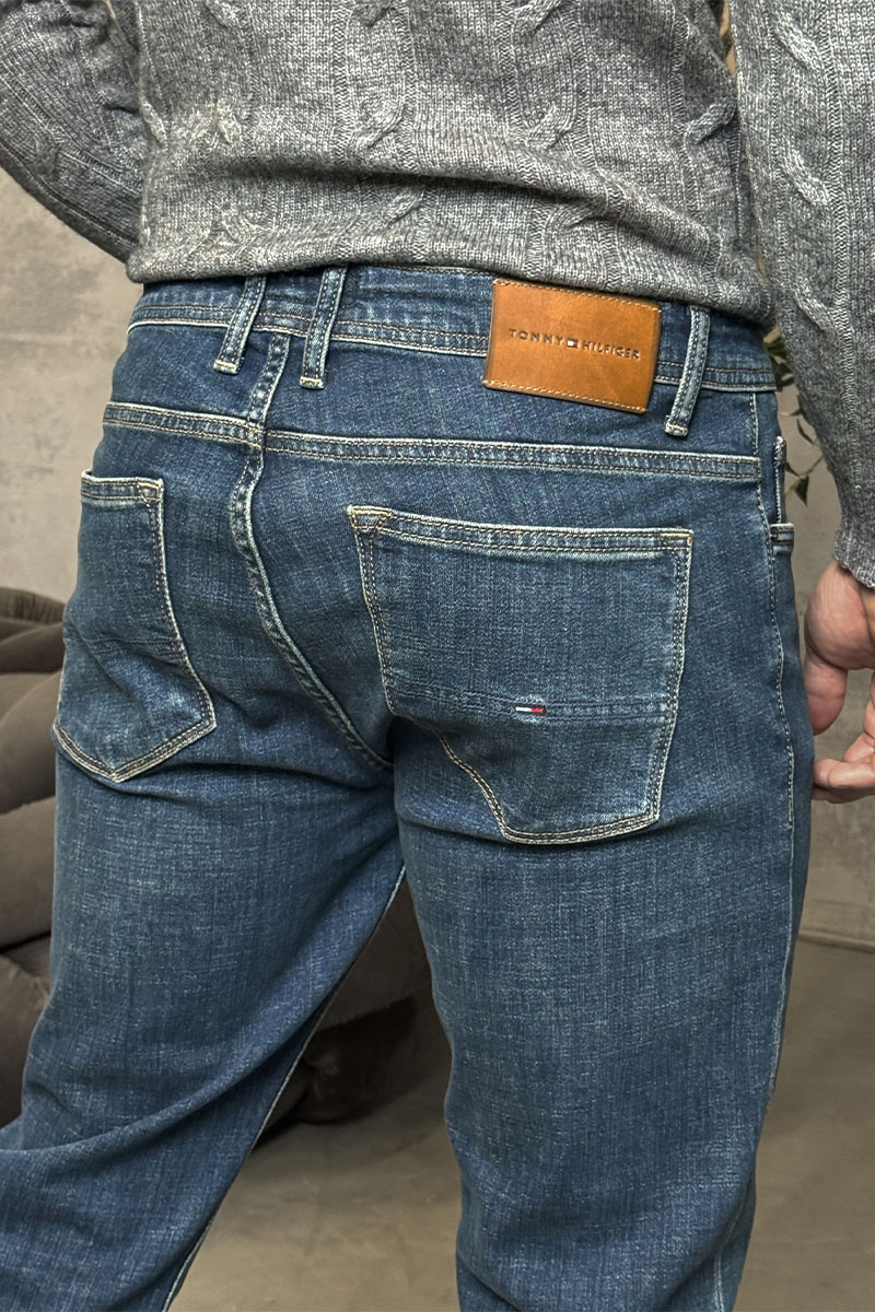 Tommy Hilfiger Мужские синие джинсы straight fit