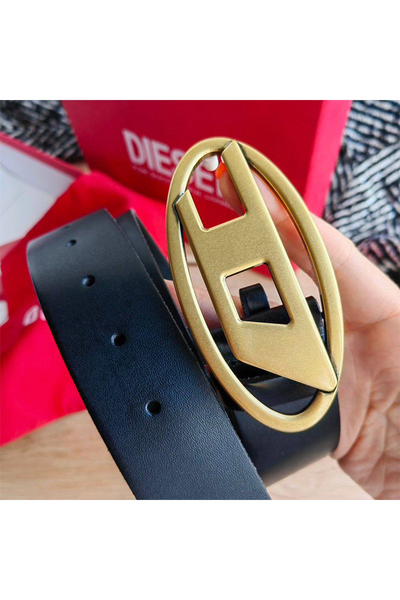 Diesel Кожаный ремень D-buckle (ширина 4 см)