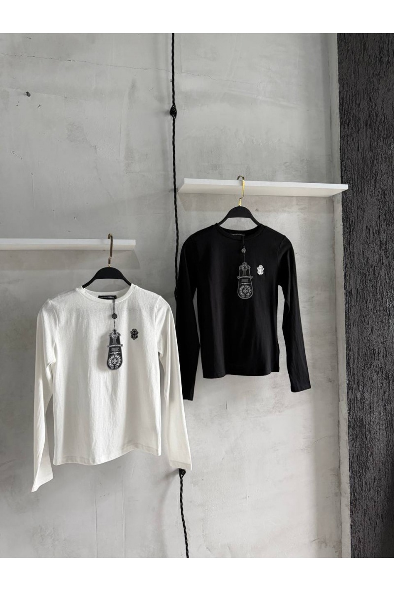 Chrome Hearts Женский белый лонгслив premium