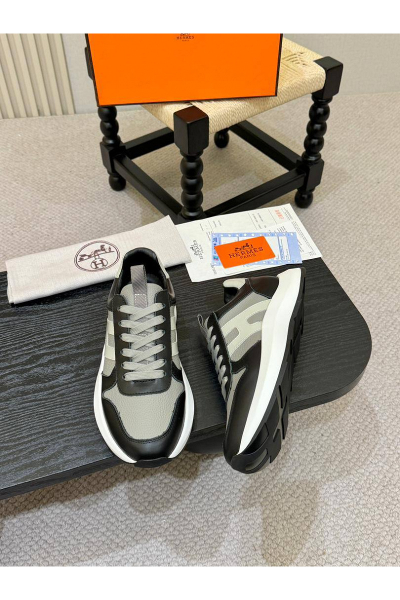 Hermes Мужские кожаные кроссовки 