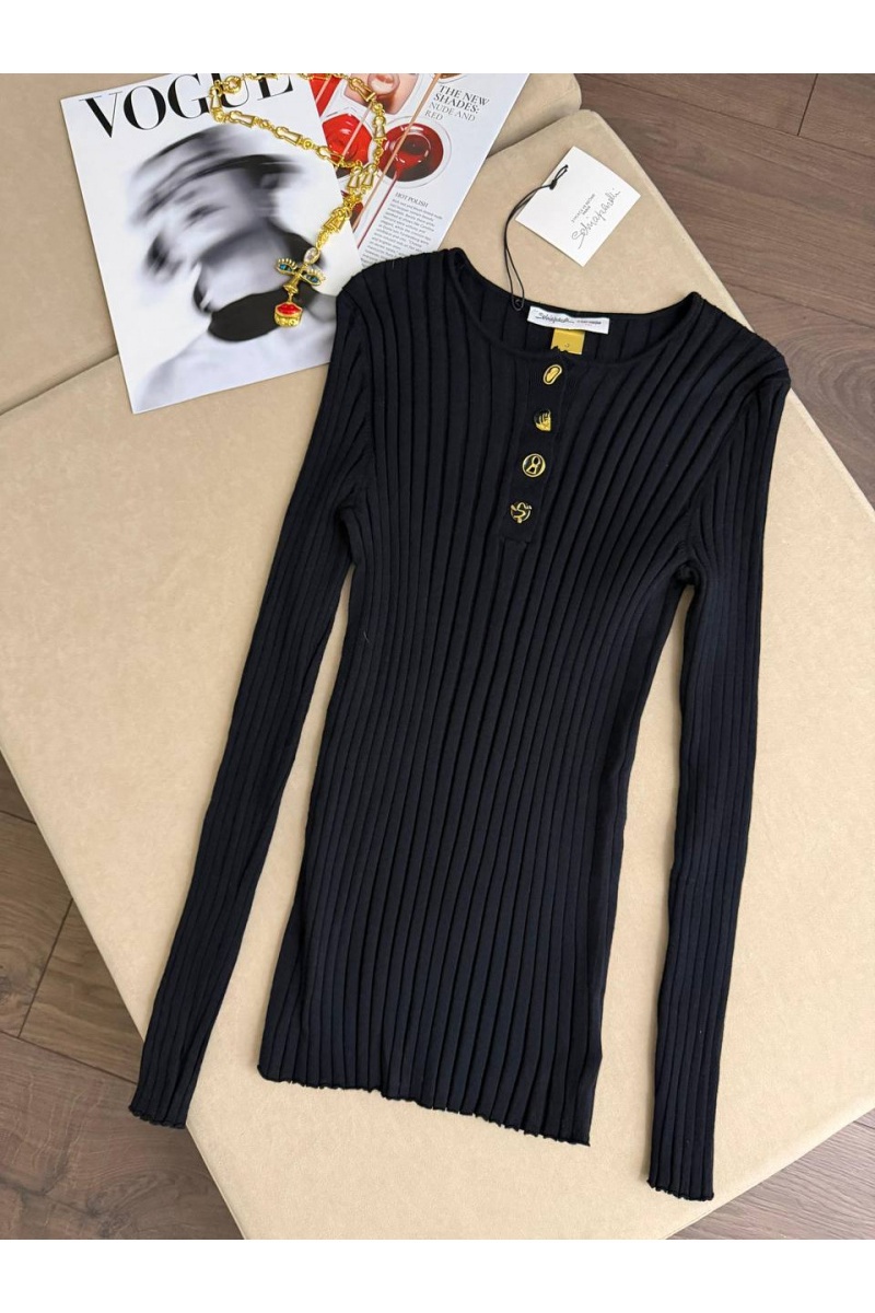 Schiaparelli Женский трикотажный лонгслив  premium - Black