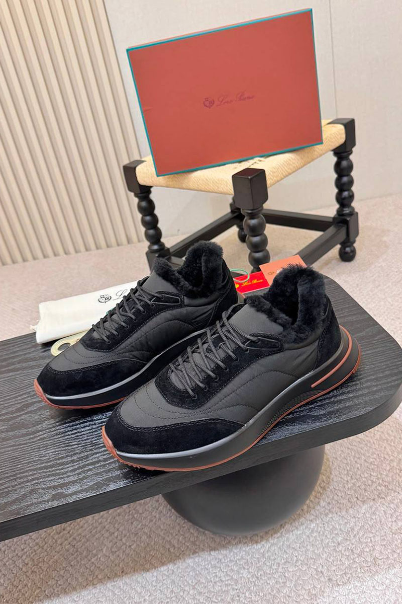 Loro Piana Кроссовки с мехом Week End Walk Evo premium
