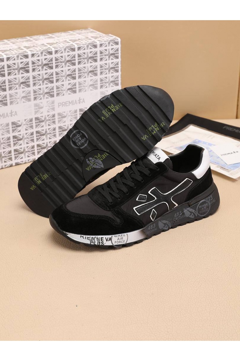Premiata Комбинированные кроссовки Mick - Black
