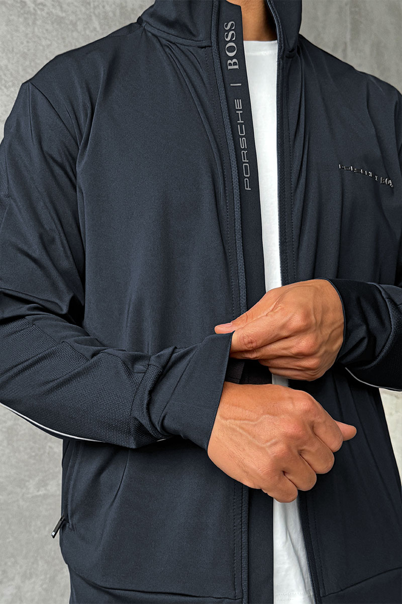 Hugо Воss Мужской спортивный костюм цвета антрацит Porsche