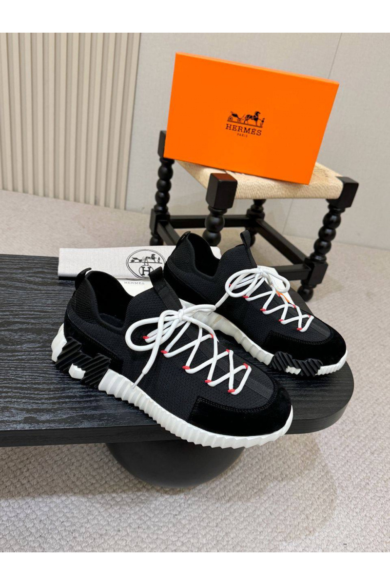 Hermes Текстильные кроссовки lift slip-on