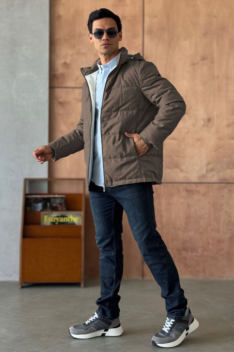 Brunеllо Сuсinеlli Мужской пуховик Premium - Brown