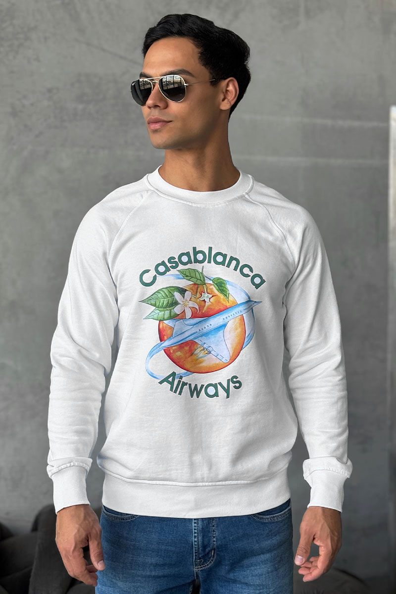 Casablanca Белый свитшот Orbite Autour De l'Orange