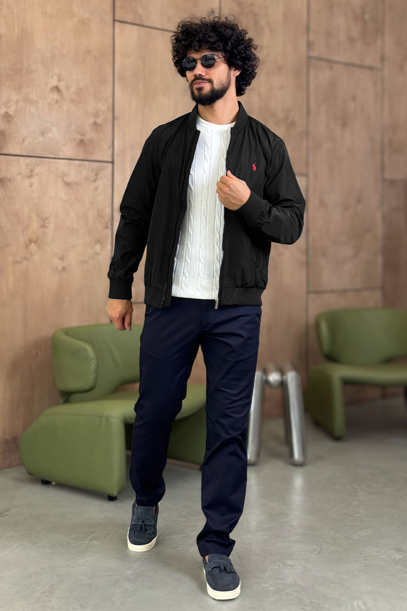 Polo Ralph Lauren Мужской чёрный бомбер 