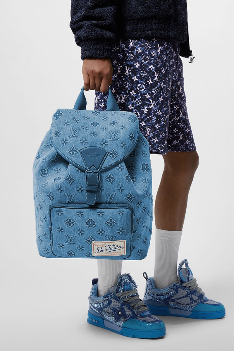 Lоuis Vuittоn Рюкзак Montsouris Monogram Washed 46x36 - Blue