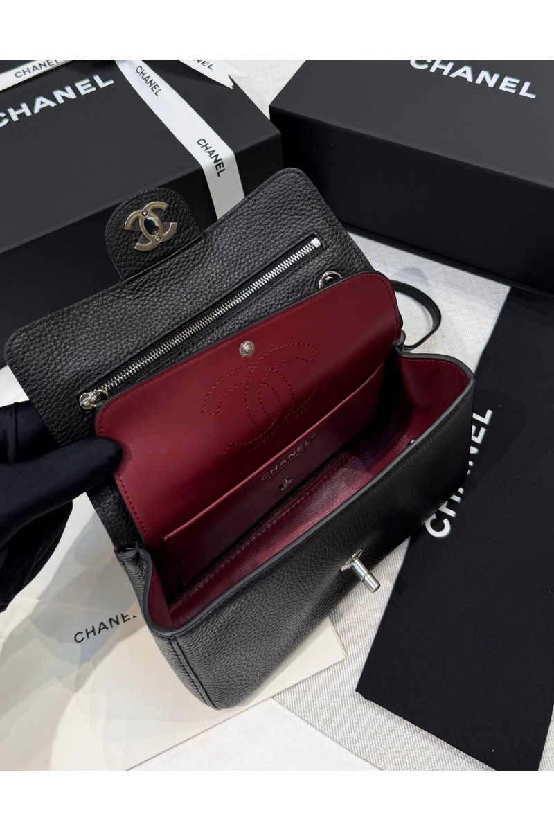 Chаnеl Кожаная сумка Flap premium 20x13x6 см
