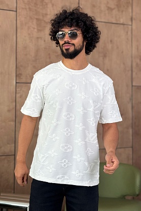 Белая оверсайз футболка Monogram All-over