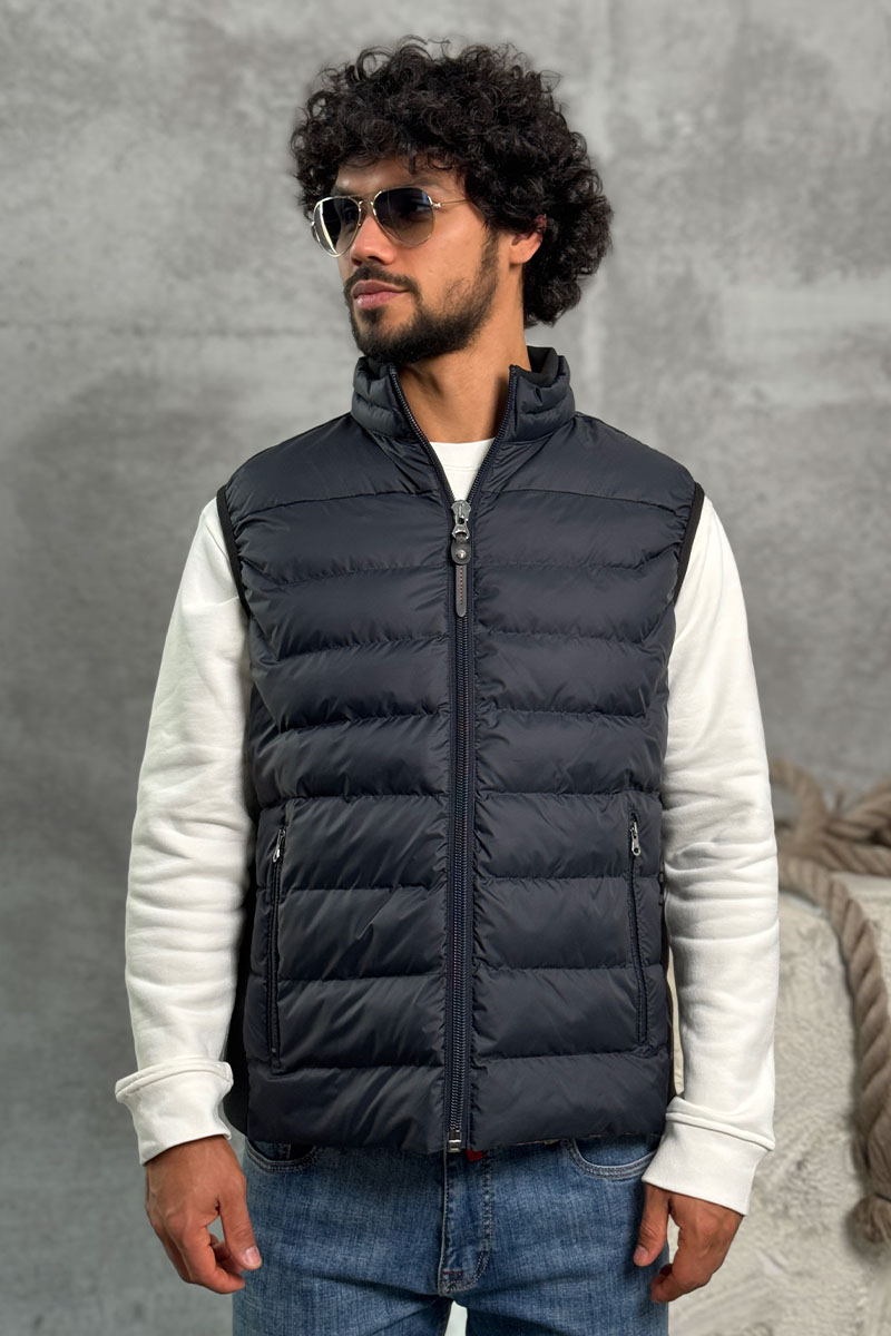 Designer Clothing Мужской тёмно-синий жилет Parajumpers