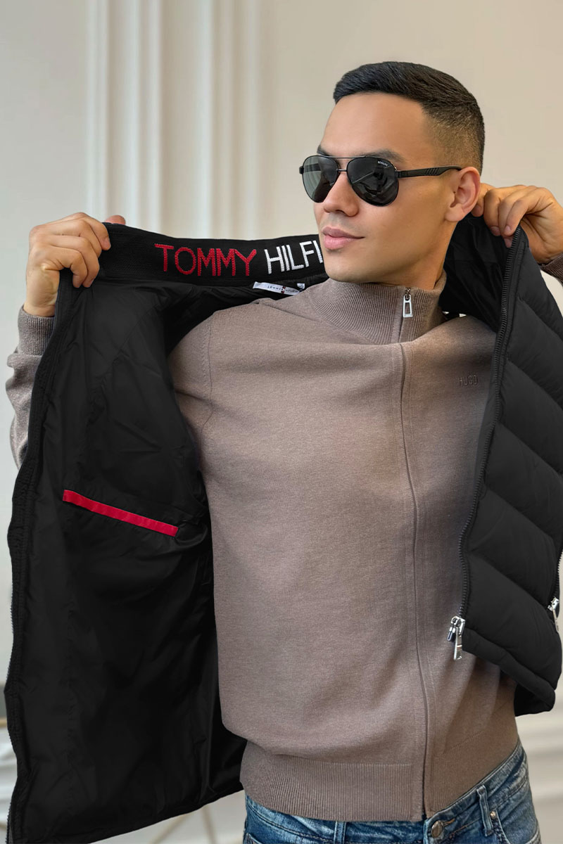 Tommy Hilfiger Чёрный жилет embroidered-logo 