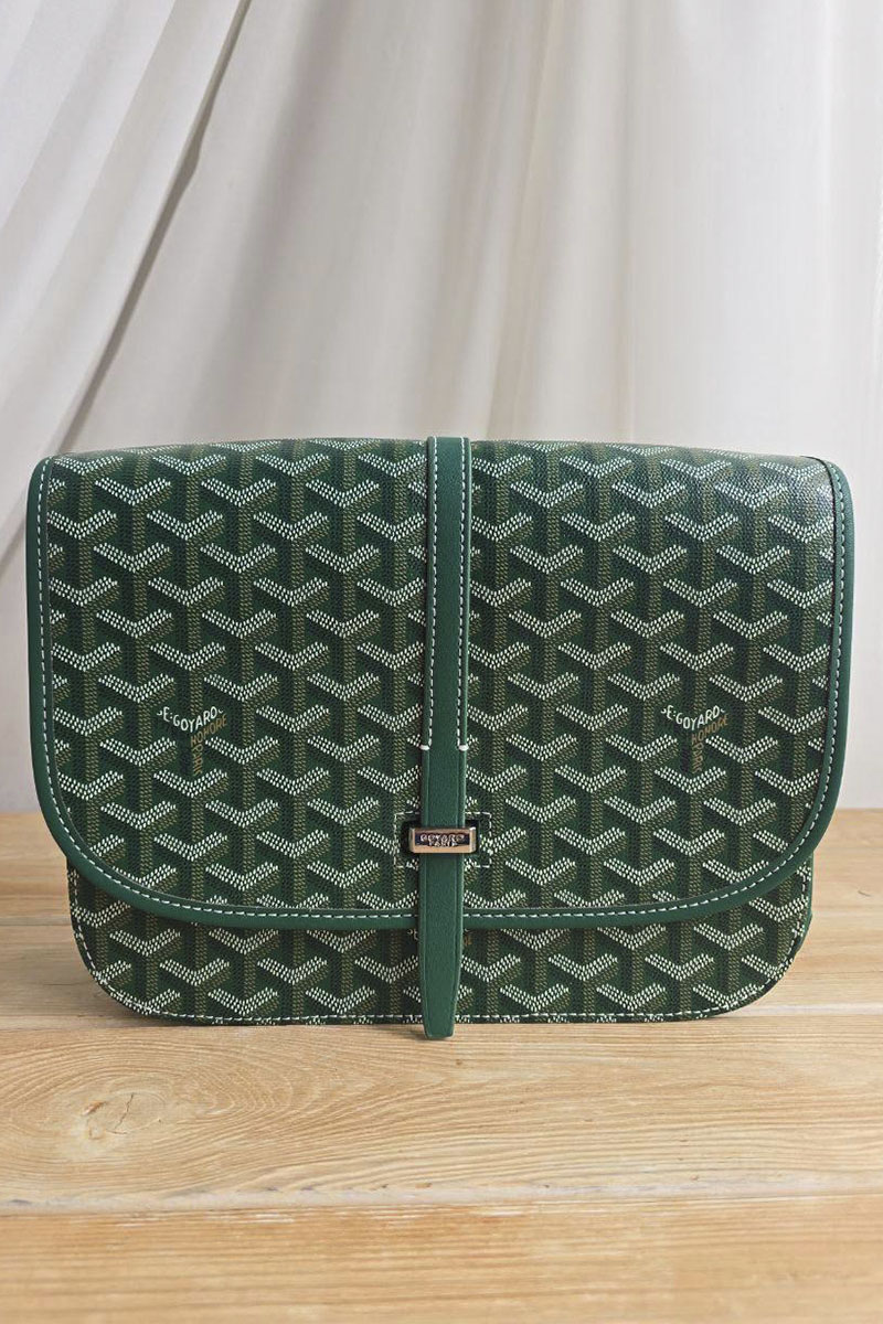 Designer Clothing Кожаная сумка Goyard Belvedere MM 27x21 см