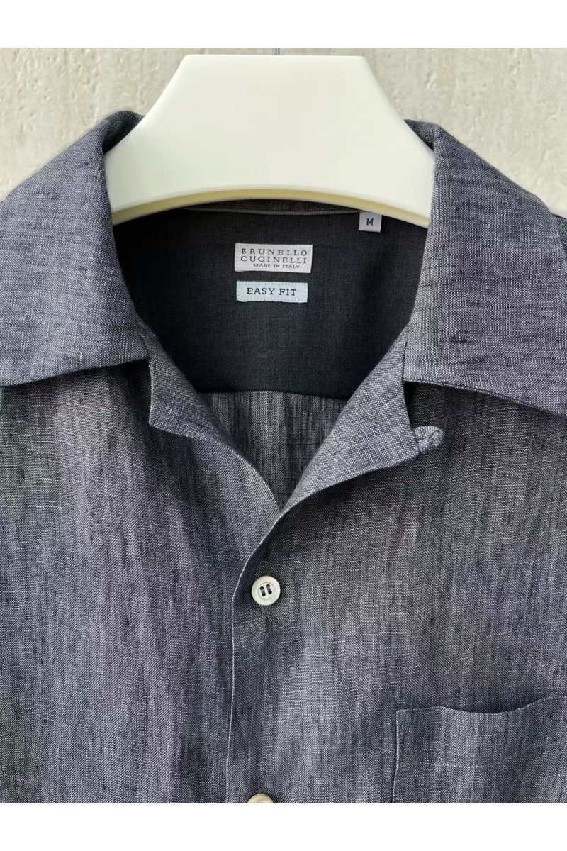 Brunеllо Сuсinеlli Льняная рубашка Premium - Grey