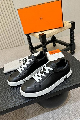 Мужские кожаные кроссовки Kid - Black