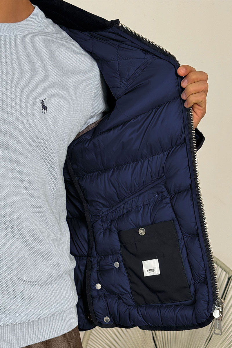 Burberry Чёрная пуховая куртка London England logo-patch