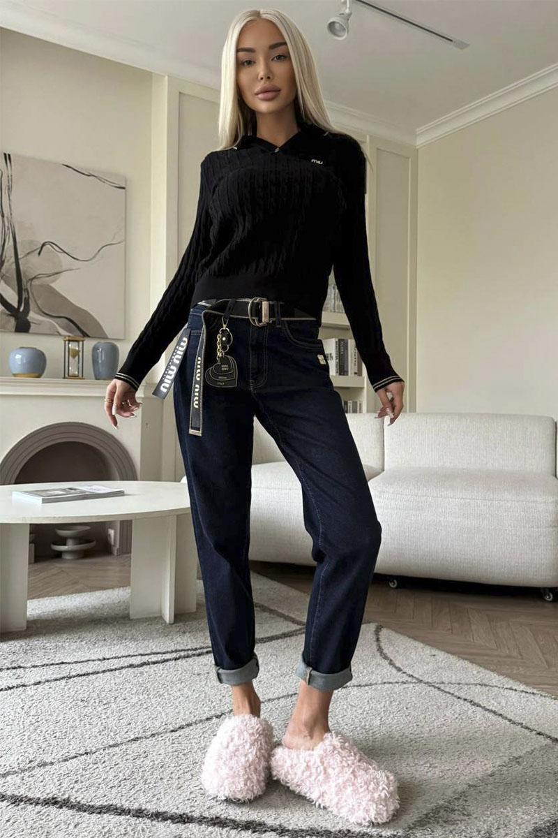 MIU MIU Женские синие джинсы 