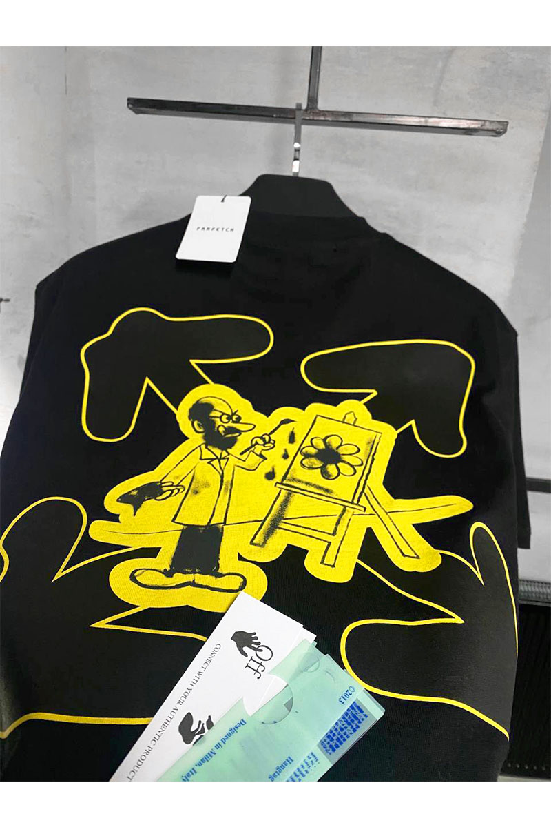 Off-White Чёрная оверсайз футболка Lvr Exclusive Arrow 